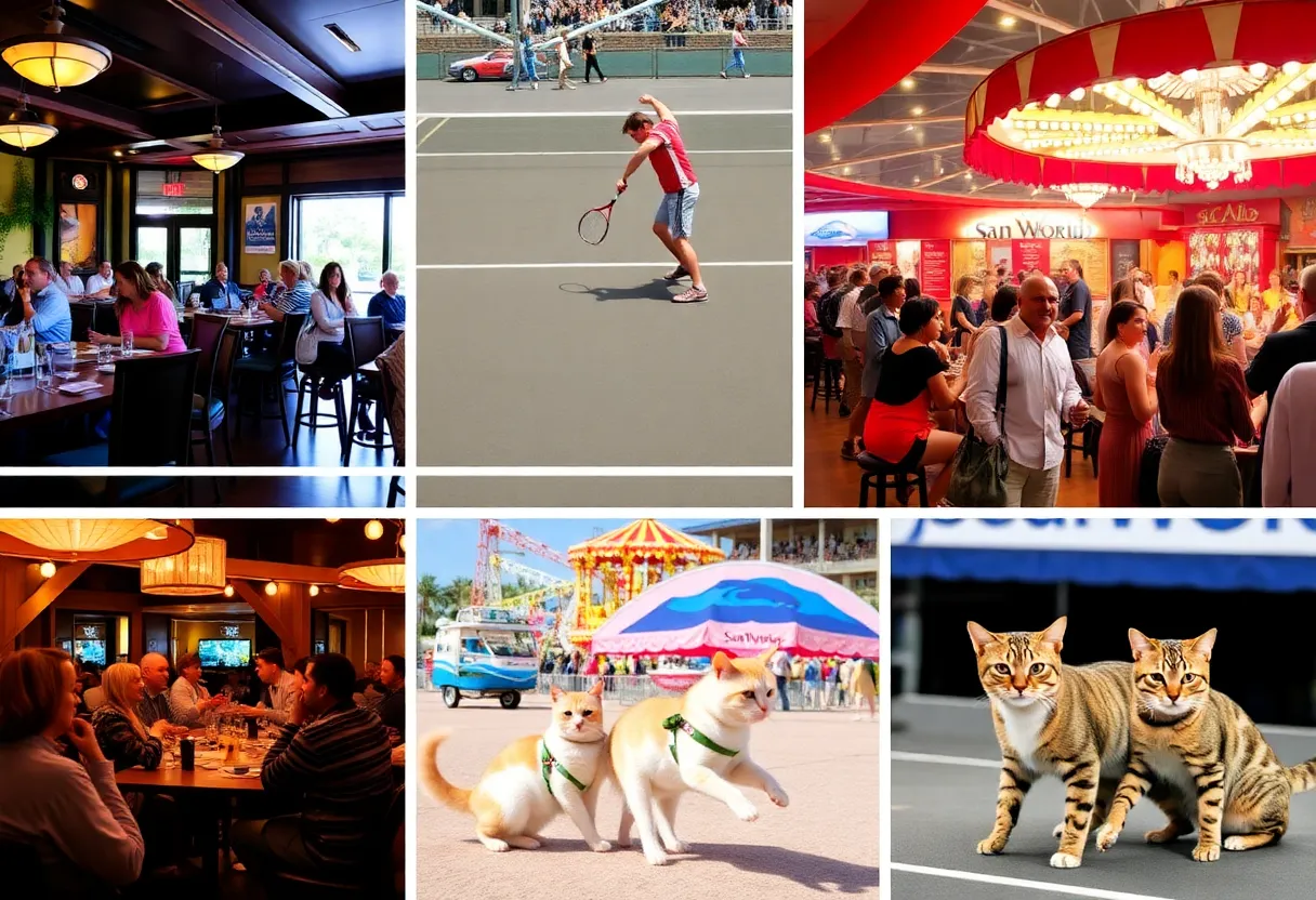 Various events in San Diego including food, sports, and festivals