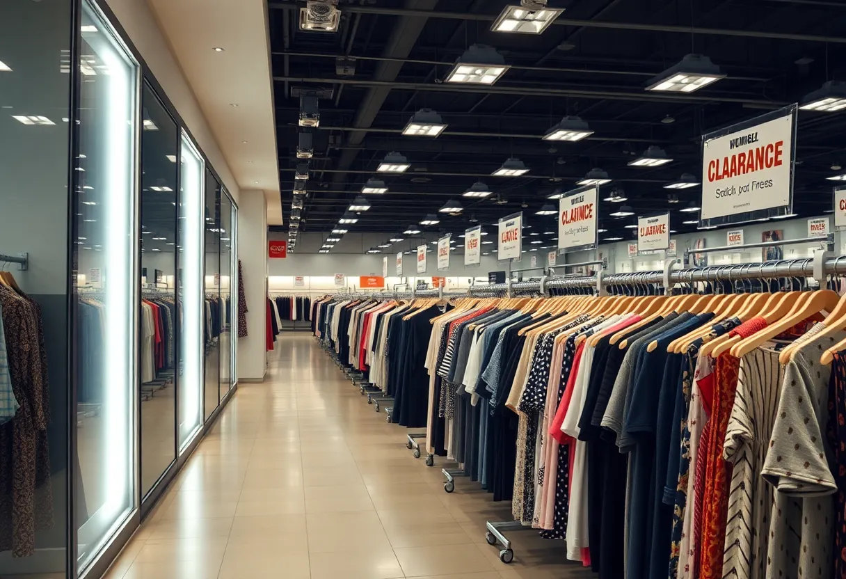 Interior of a Francesca's store during liquidation sale