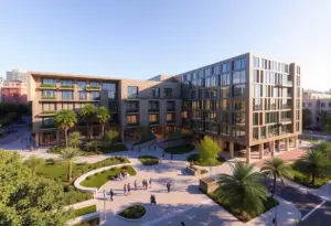 Architectural rendering of the Golden Hall Redevelopment in San Diego