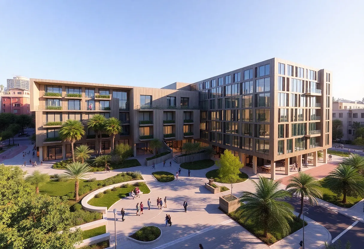 Architectural rendering of the Golden Hall Redevelopment in San Diego