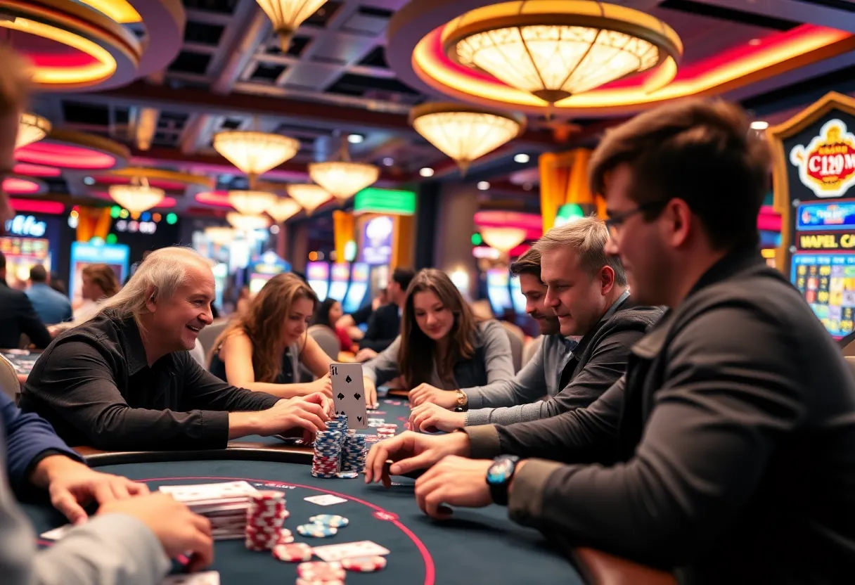 Players competing in the Golden State Poker Championship at Sycuan Casino Resort.