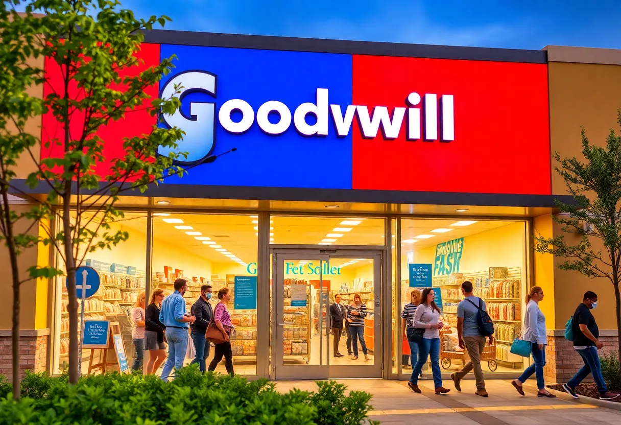 Exterior view of the new Goodwill retail store in San Diego