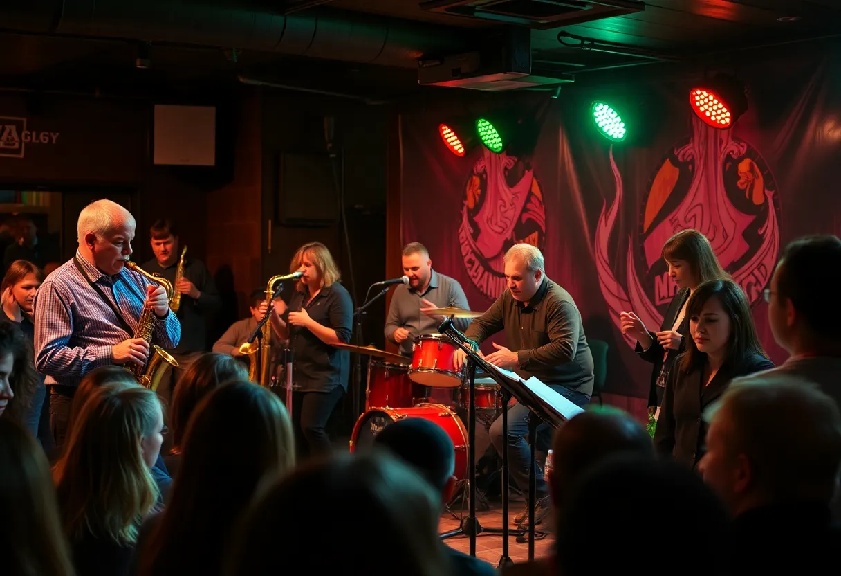 Gordon Goodwin's Big Phat Band performing at a concert