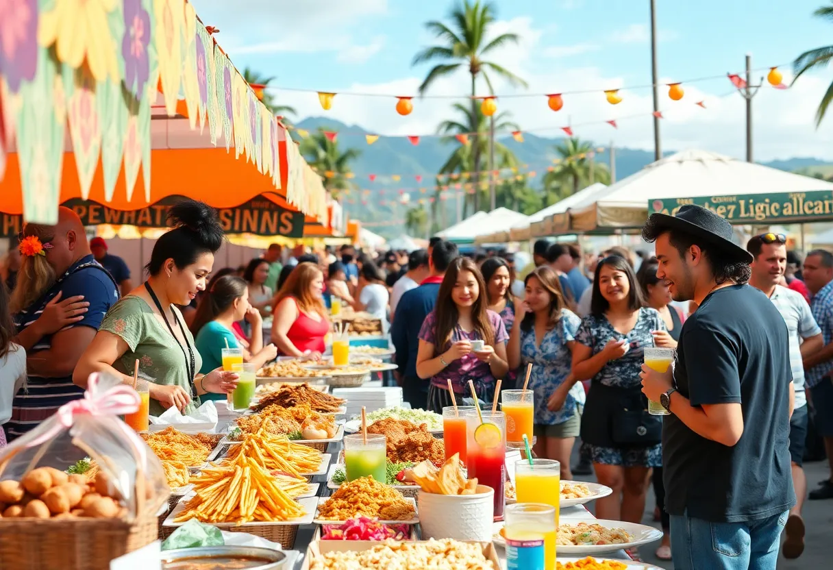 Diverse Hawaiian culinary offerings at the Winter FancyFaire
