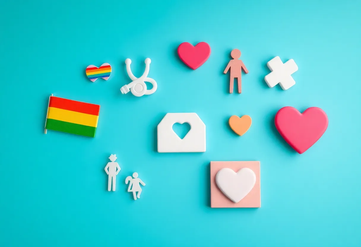 An abstract image representing healthcare access and gender diversity.