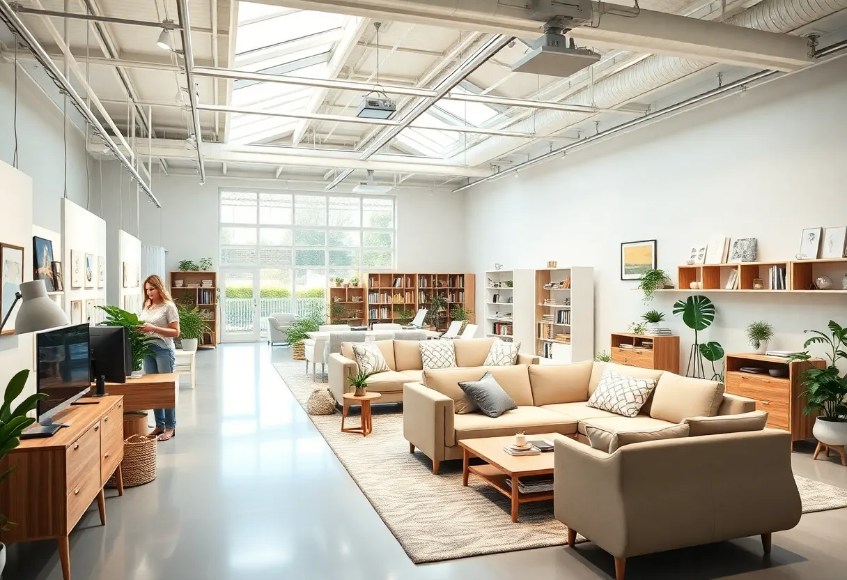 Interior view of IKEA South Bay planning studio showing home furnishing options.