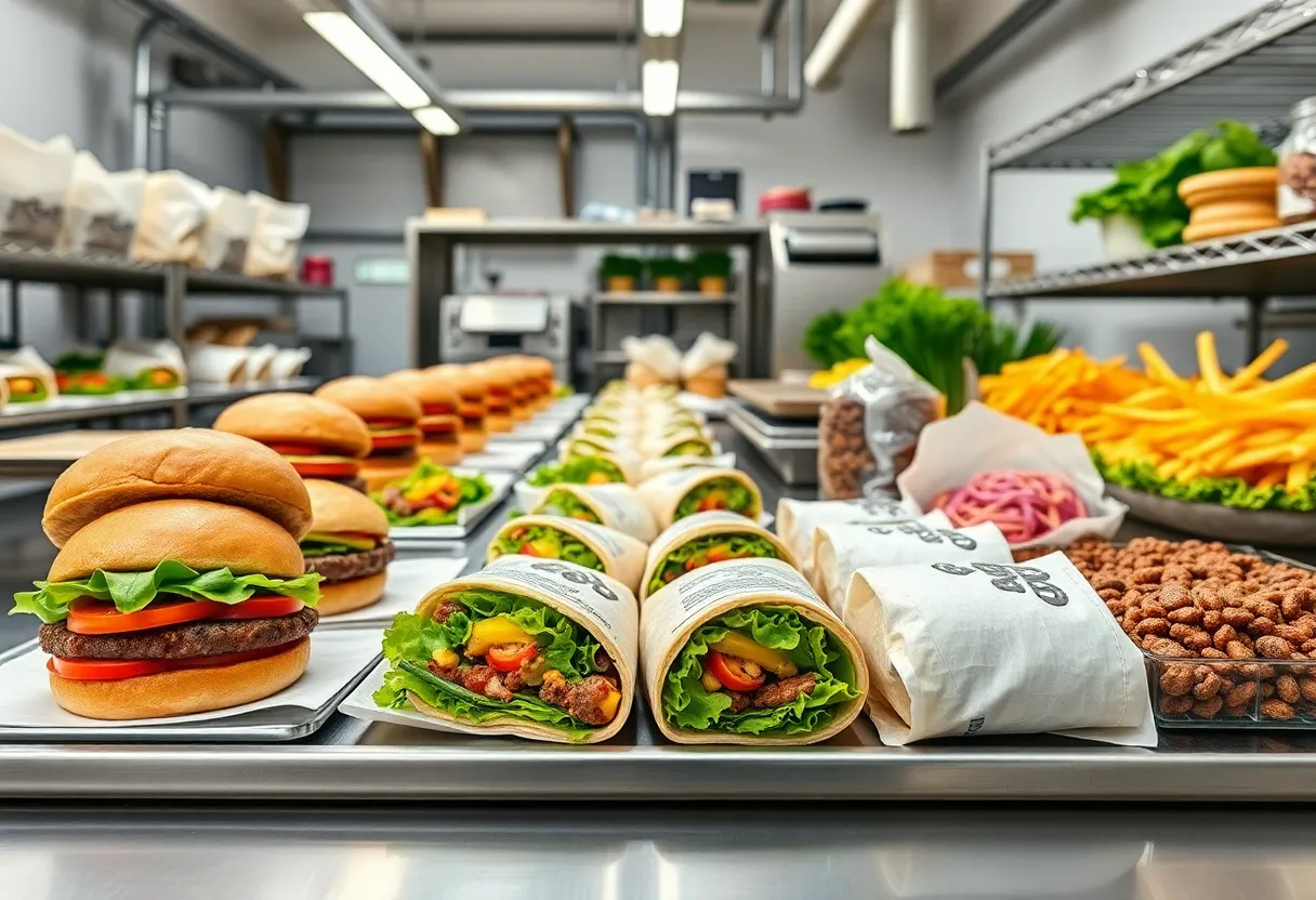 Jensen Plant-Based Brands production facility with diverse plant-based products.