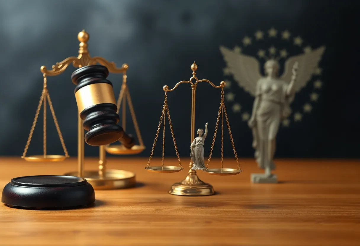 An abstract representation depicting justice and clemency.