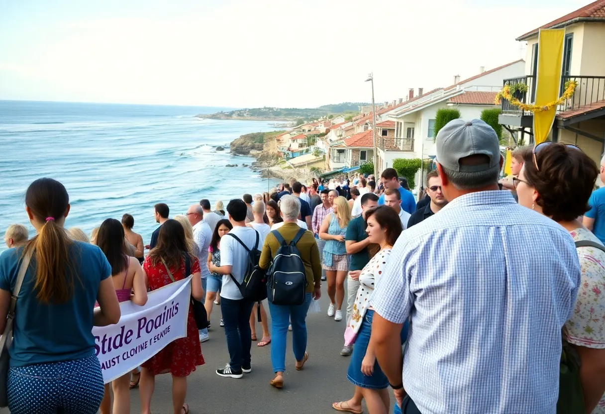 Community members participating in various events in La Jolla