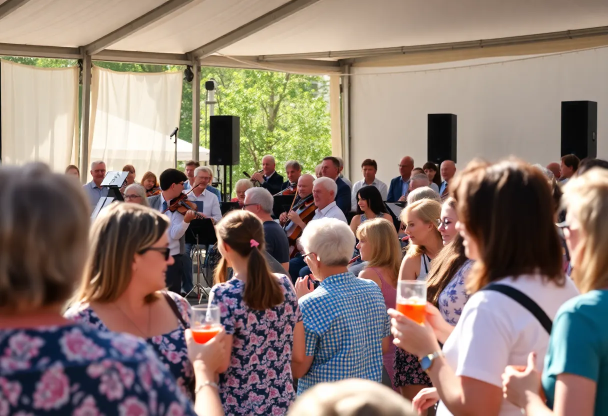 Community members enjoying a concert in San Diego