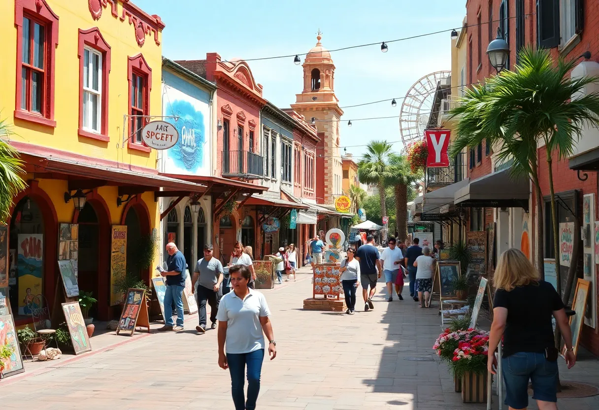 A scenic view of Arts District Liberty Station, showcasing its cultural and artistic vibrancy.