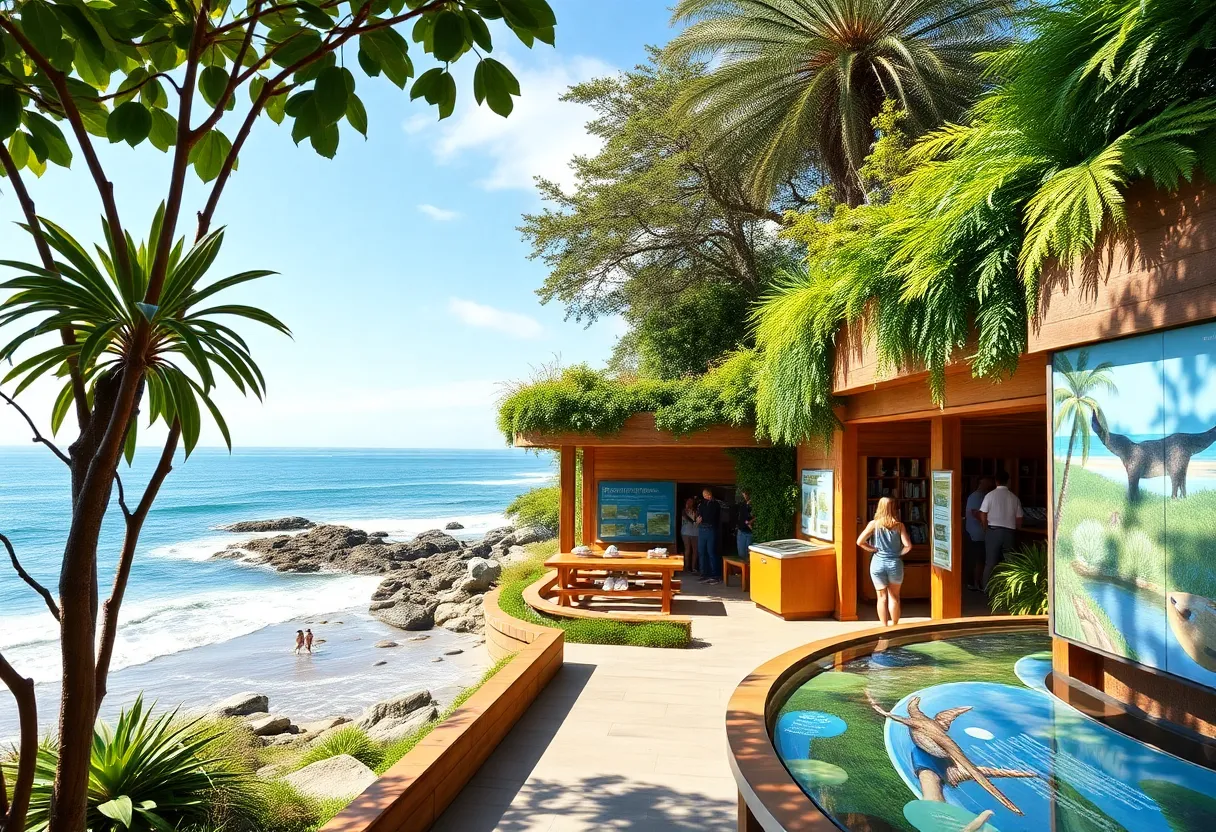 Interactive educational exhibits at Living Coast Discovery Center in San Diego