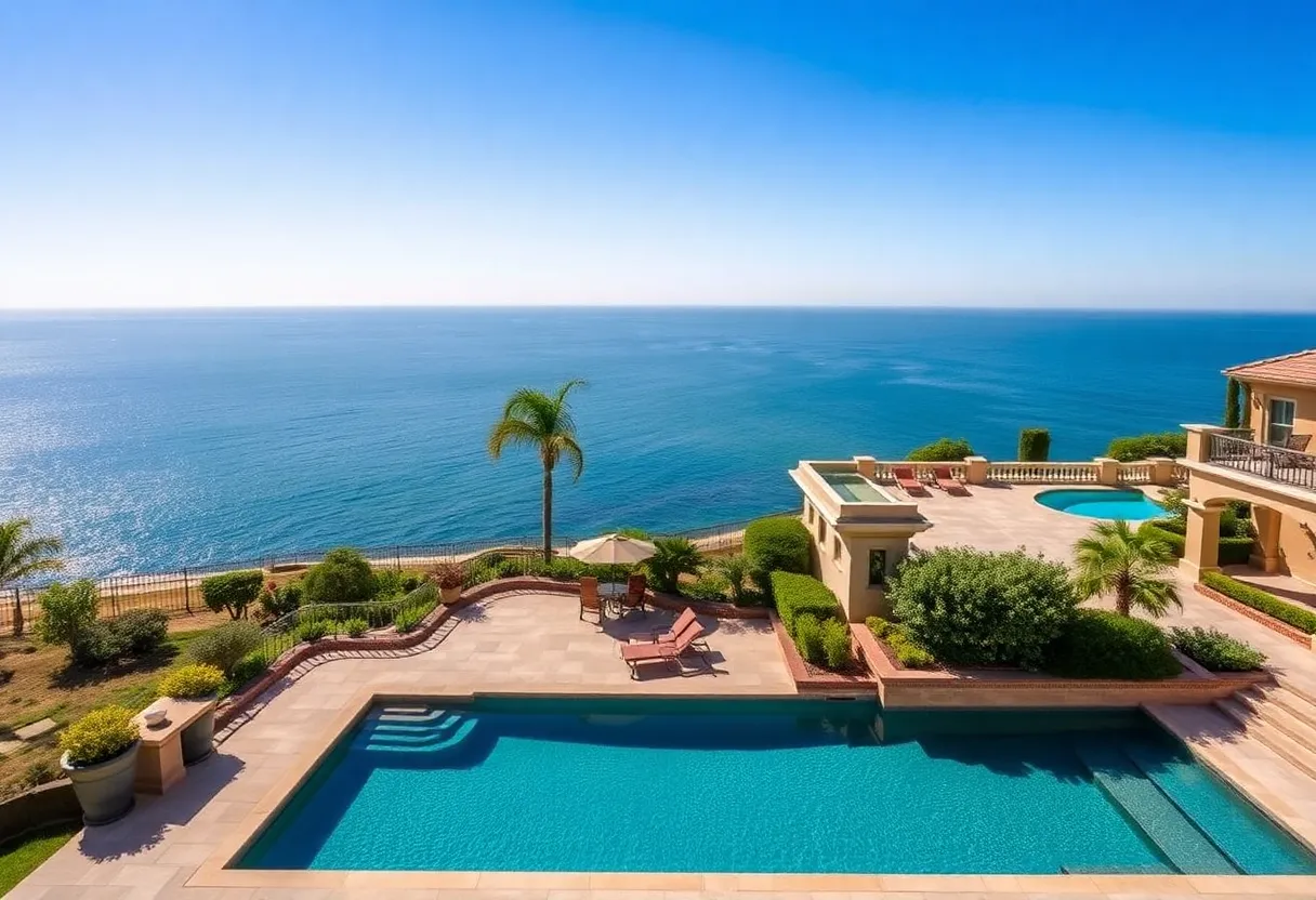 Stunning luxury estate in La Jolla, California with ocean views.