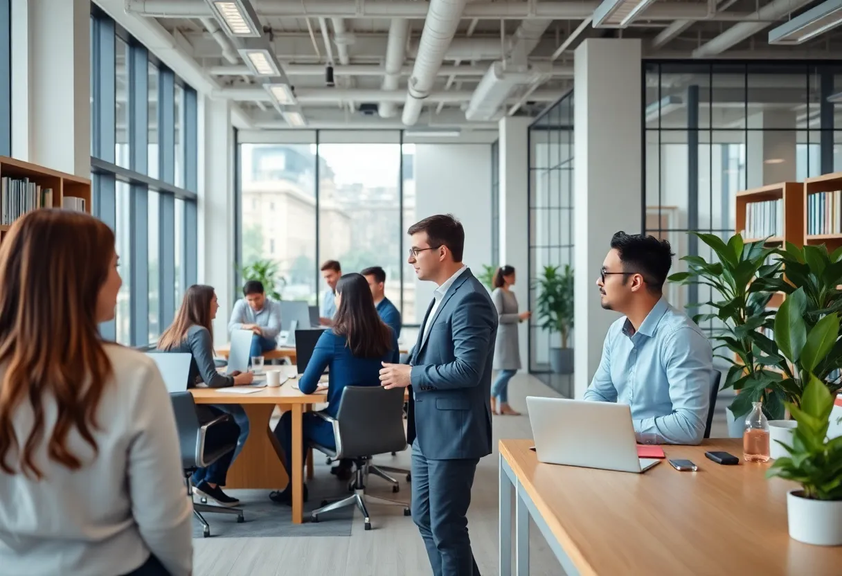 Modern office space at Mintz law firm in San Diego after expansion