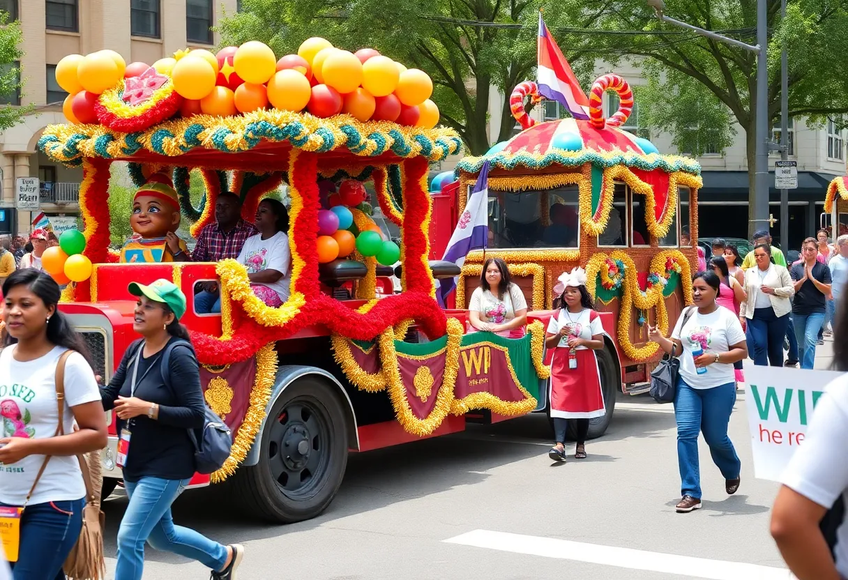 Participants celebrating at the Martin Luther King Jr. Parade in San Diego.