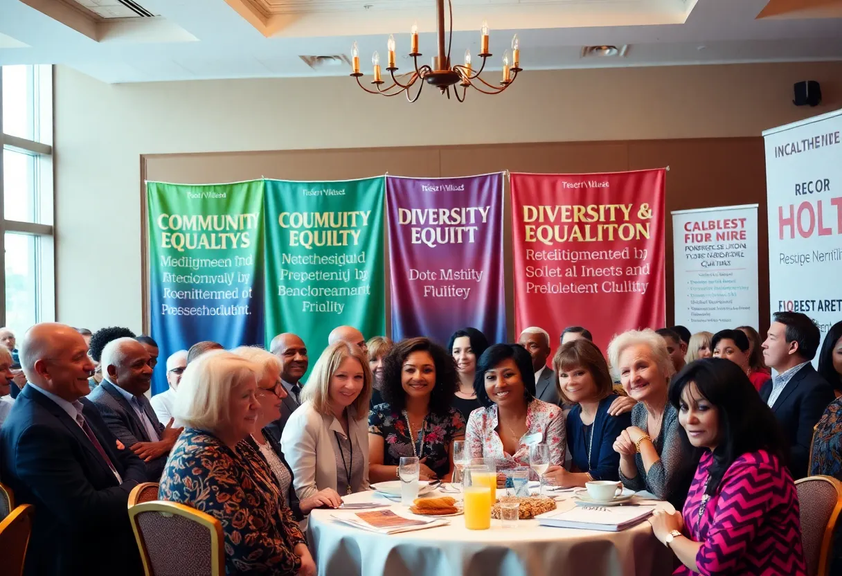 Group of attendees at the MLK Jr. Human Dignity Award Breakfast in San Diego