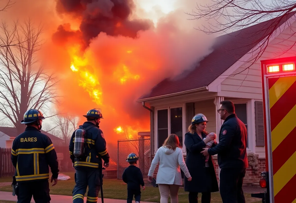 Firefighters battling a house fire in North Park, San Diego