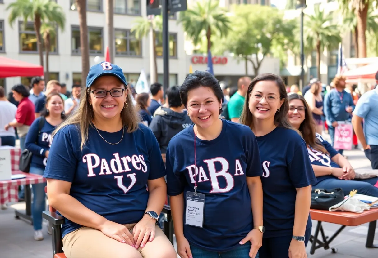 Participants at the Padres Winter Blood Drive donating blood