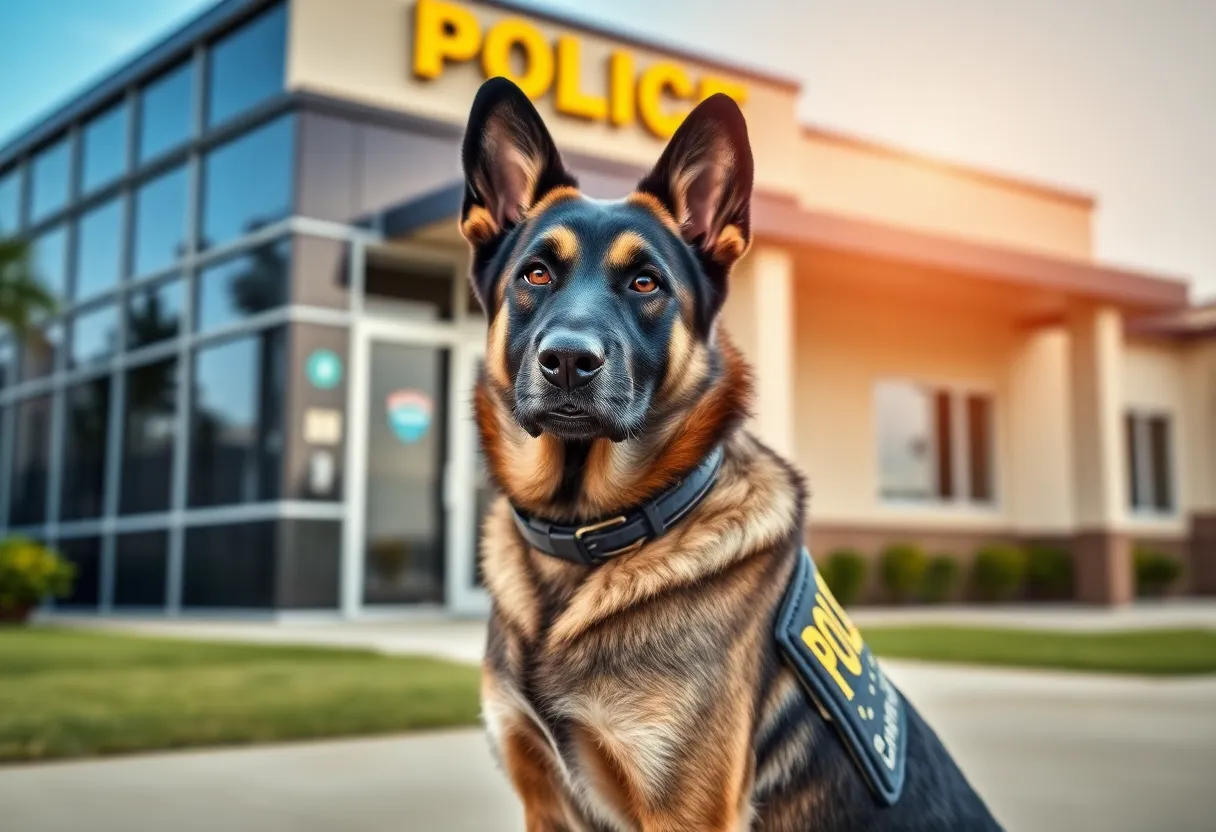 Phoebe, the K9 from San Diego Police Department, specializes in detecting hidden electronics.