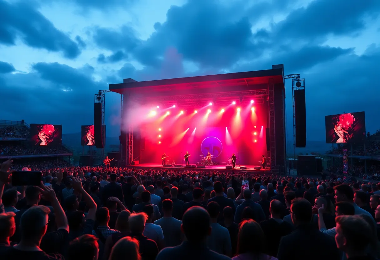Concert crowd at Pierce The Veil's live performance