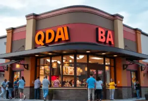 QDOBA restaurant with customers enjoying fast-casual dining