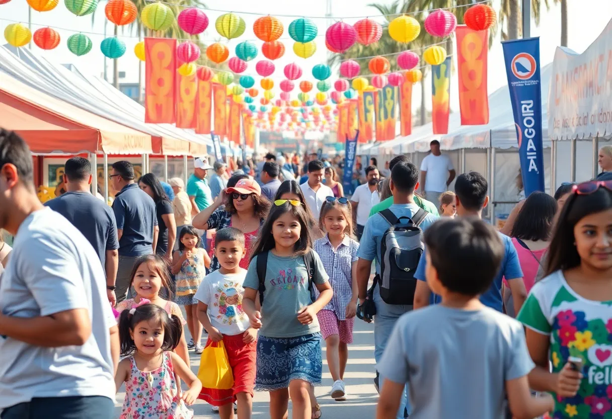 Families enjoying community events in San Diego