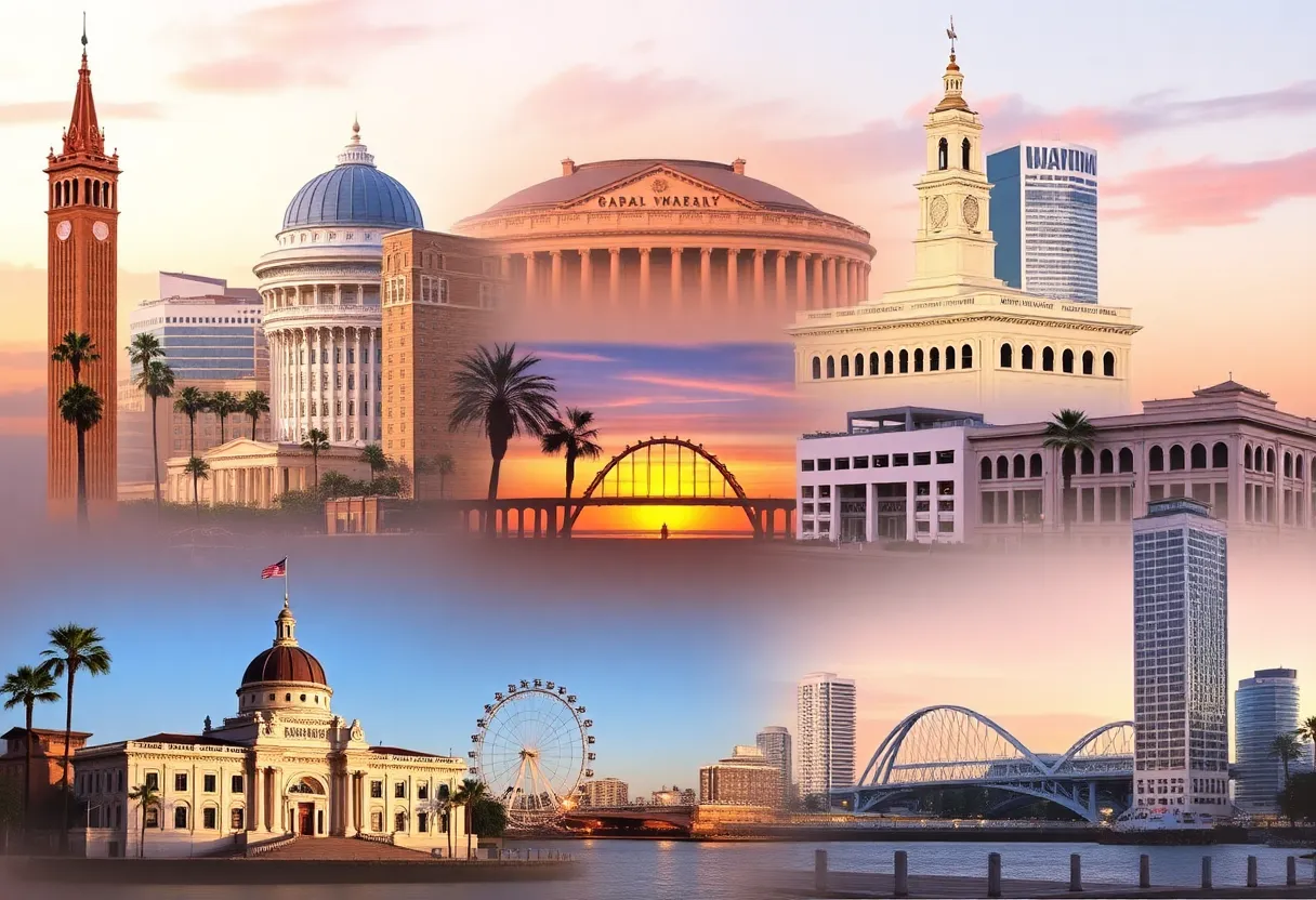 Collage representing San Diego's community resilience in the face of cancer.