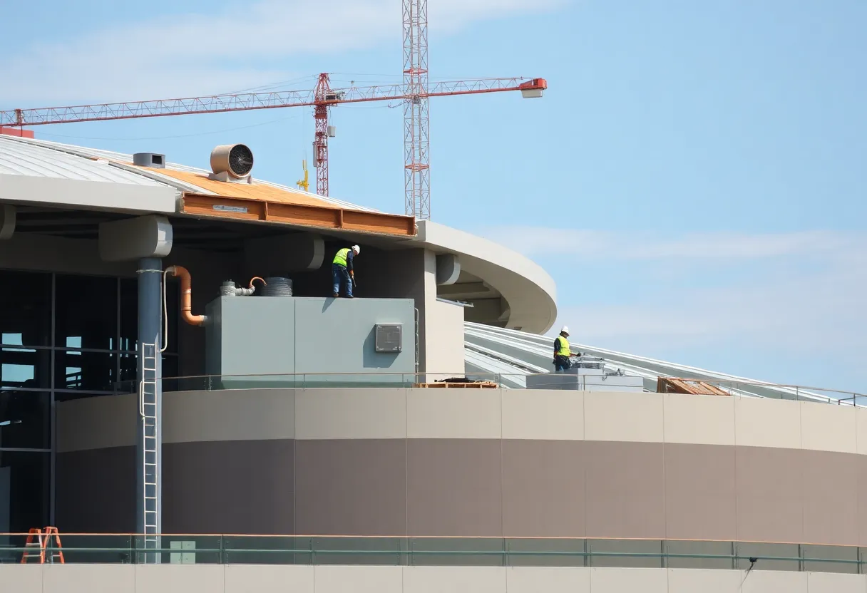 San Diego Convention Center undergoing roof repair