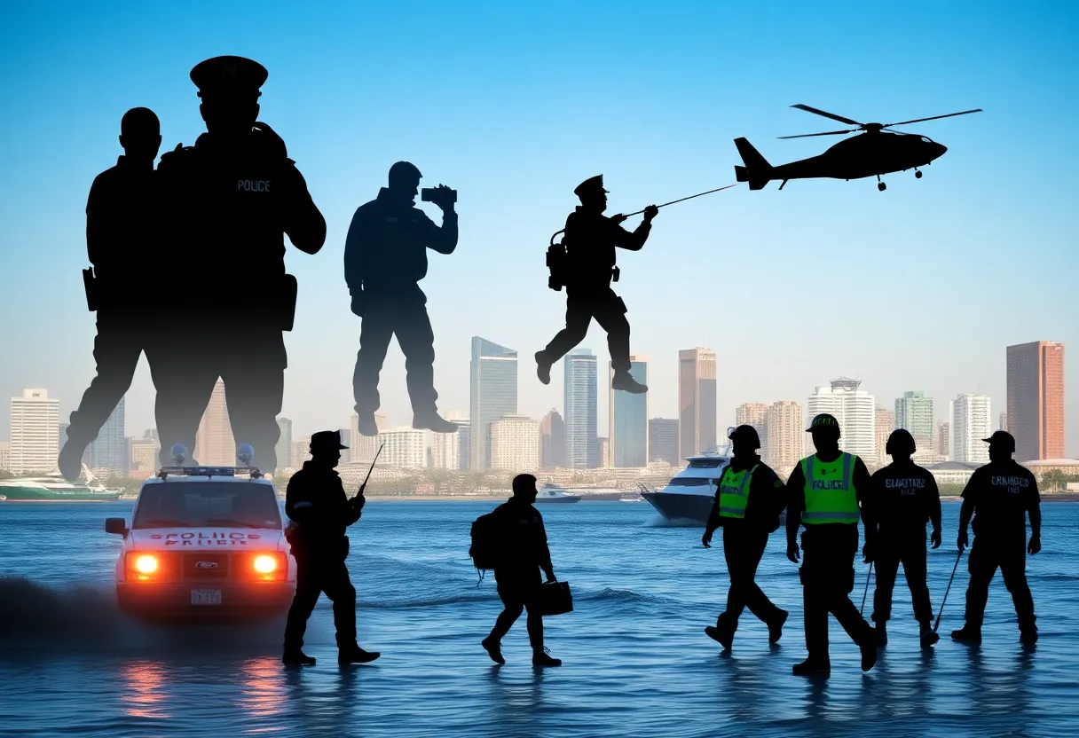 Collage of crime incidents and water rescues in San Diego County