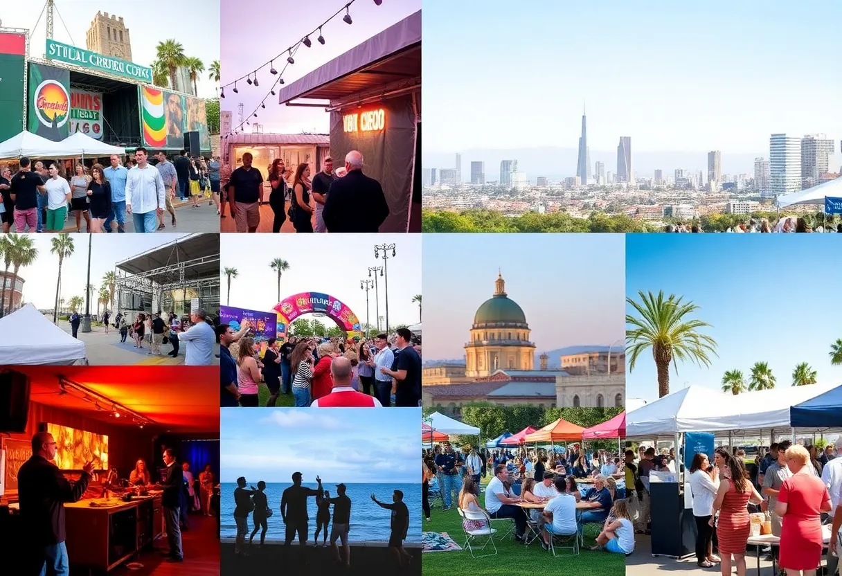 Collage of top events in San Diego showcasing food, entertainment, and outdoor activities.
