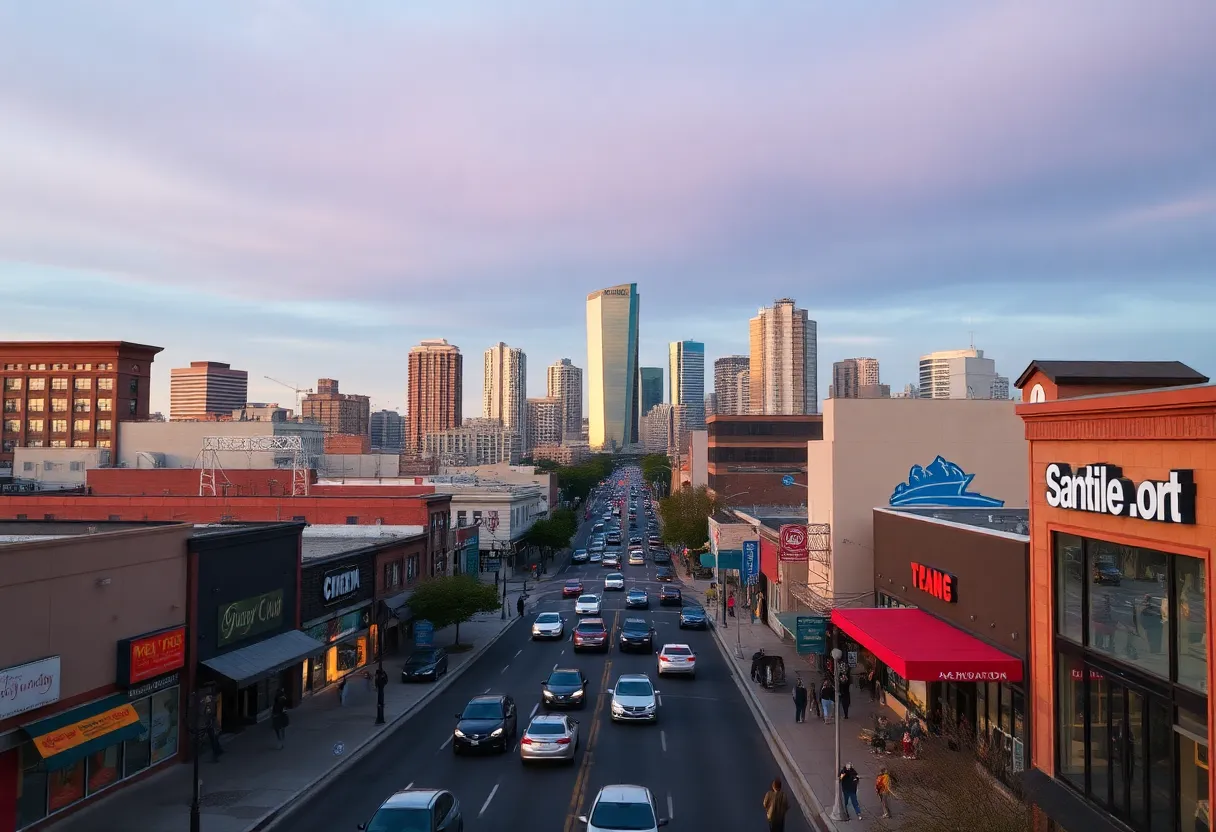 View of San Diego showcasing the skyline and bustling streets, symbolizing the local job market.