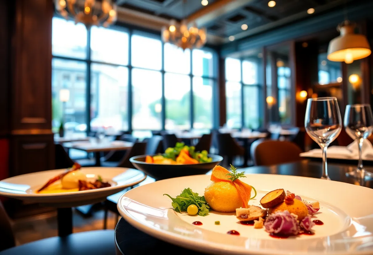 Artfully plated dishes from Michelin-starred restaurants in San Diego.