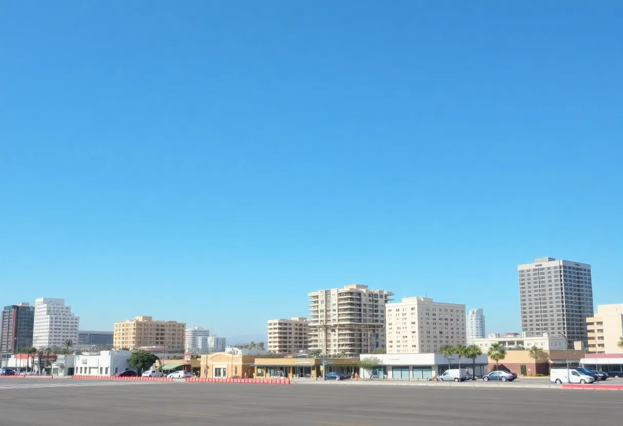 Skyline view of the Midway District in San Diego illustrating the 30-foot height limit