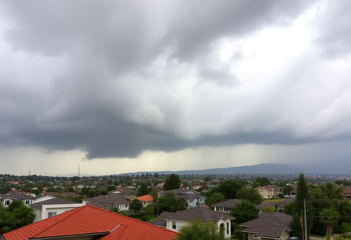 Heavy rainstorm in San Diego County