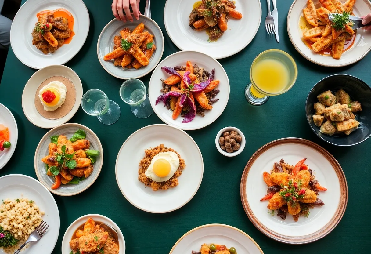 An assortment of gourmet dishes featured during San Diego Restaurant Week