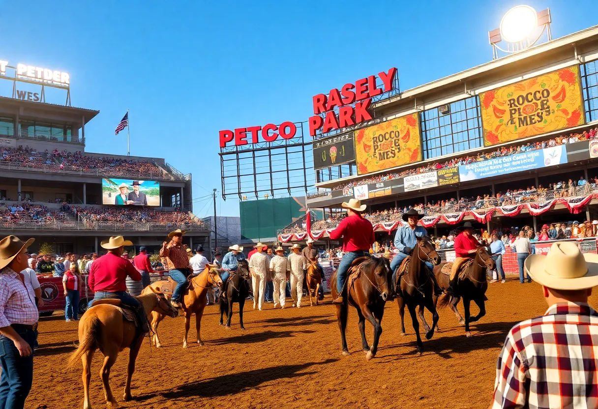 Crowd enjoying the San Diego Rodeo at Petco Park