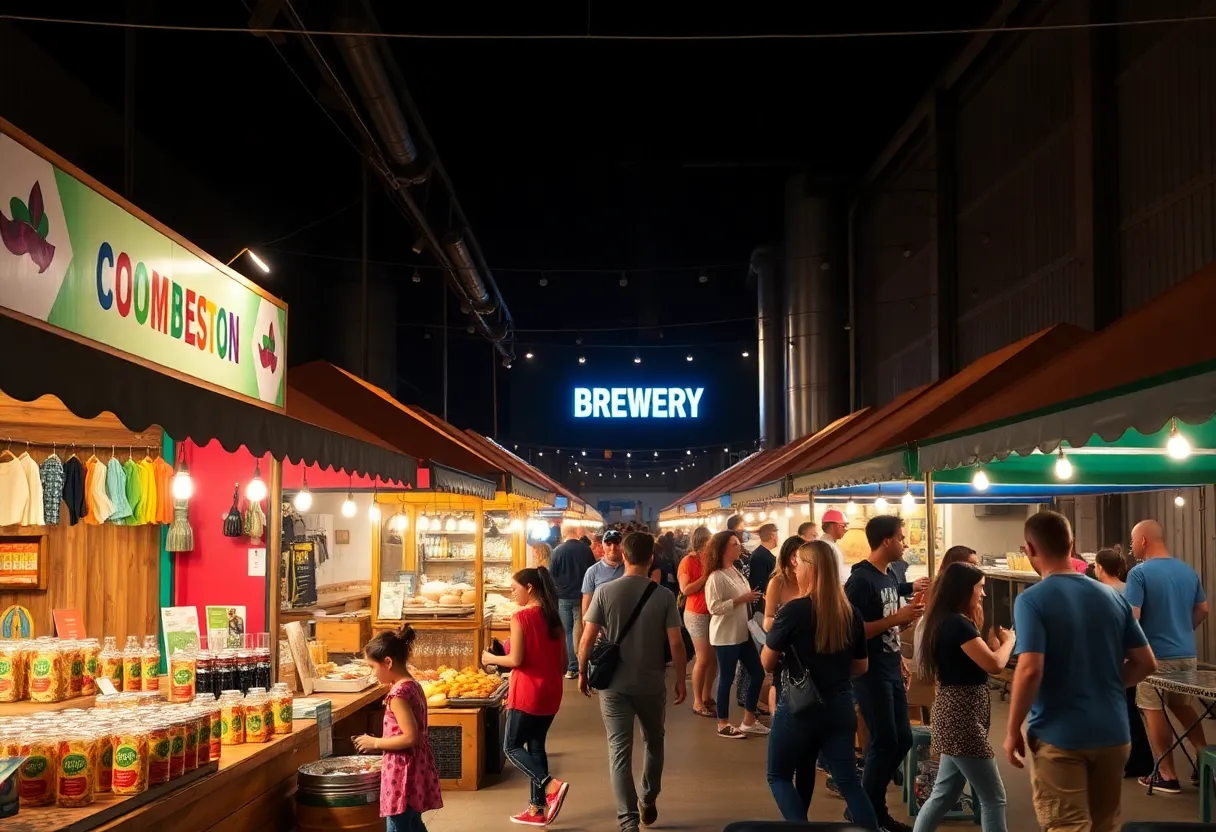Families enjoying the San Diego Sustainable Night Market