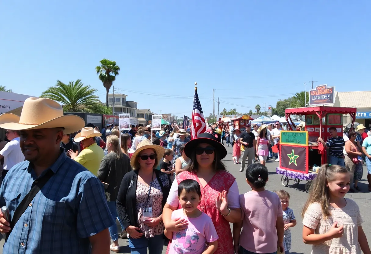 Community enjoying San Diego events at the rodeo and parade.