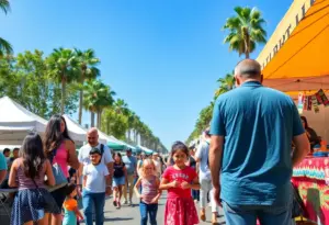 Families enjoying local events in San Diego