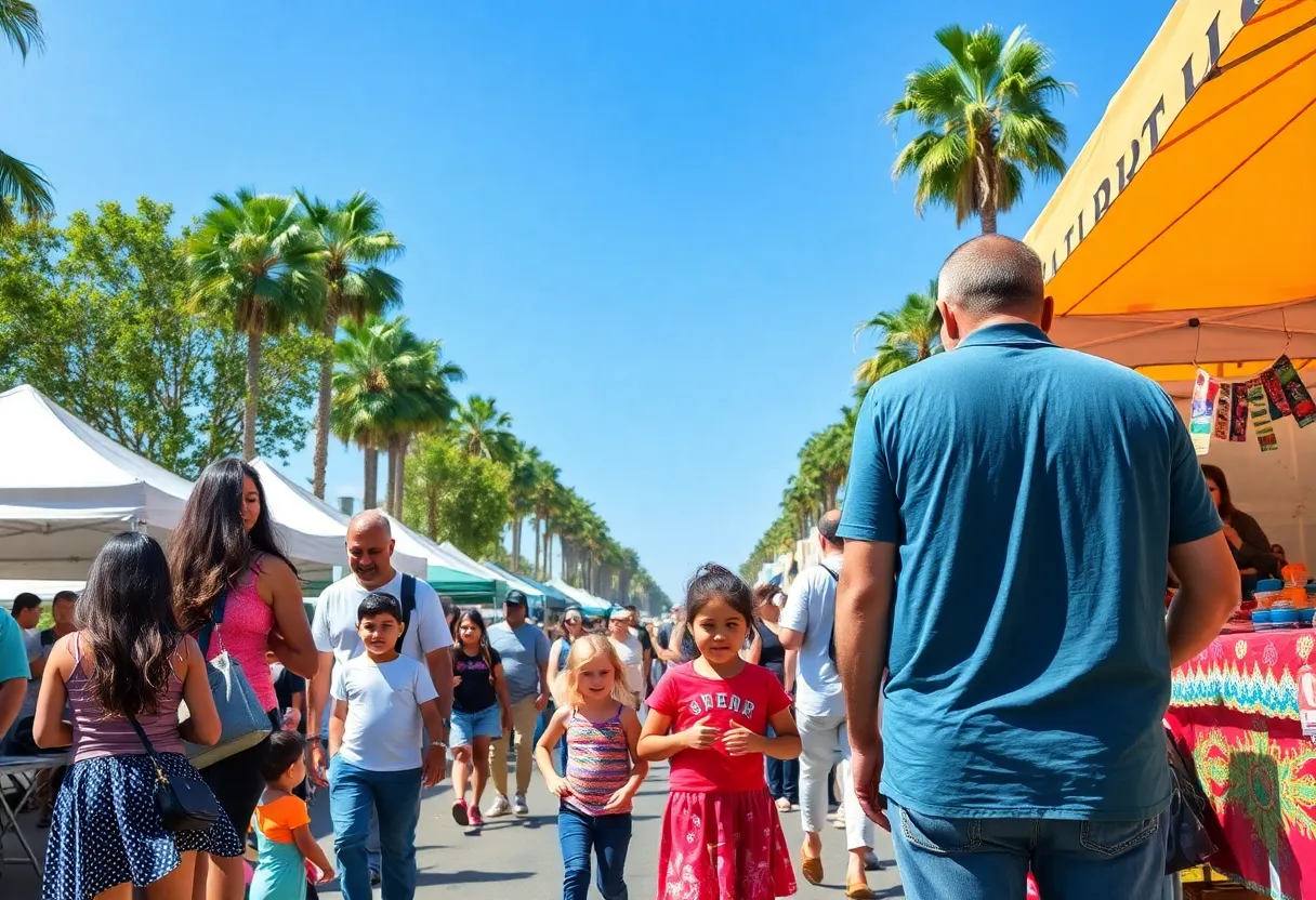 Families enjoying local events in San Diego