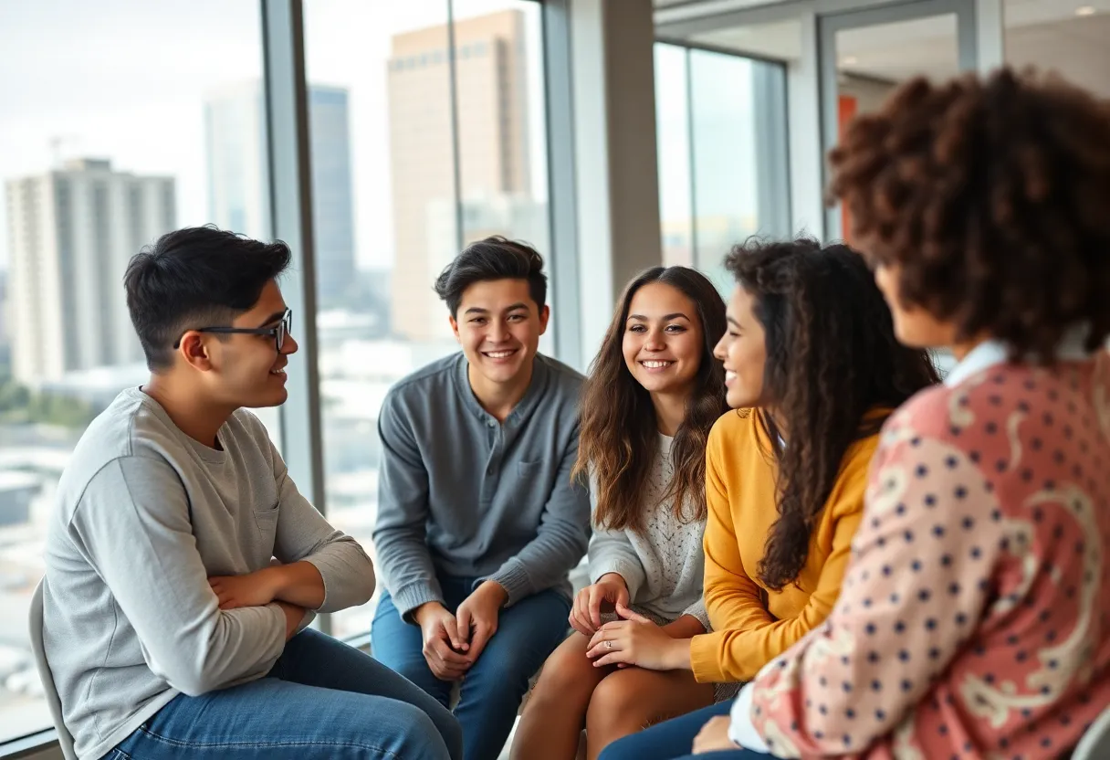 Teens discussing representation in San Diego