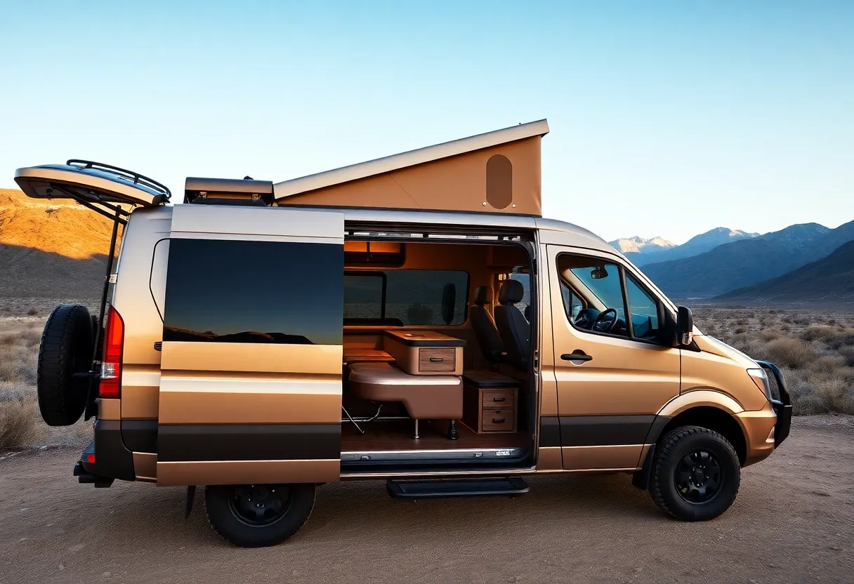 Luxury adventure van by Sandy Vans in nature