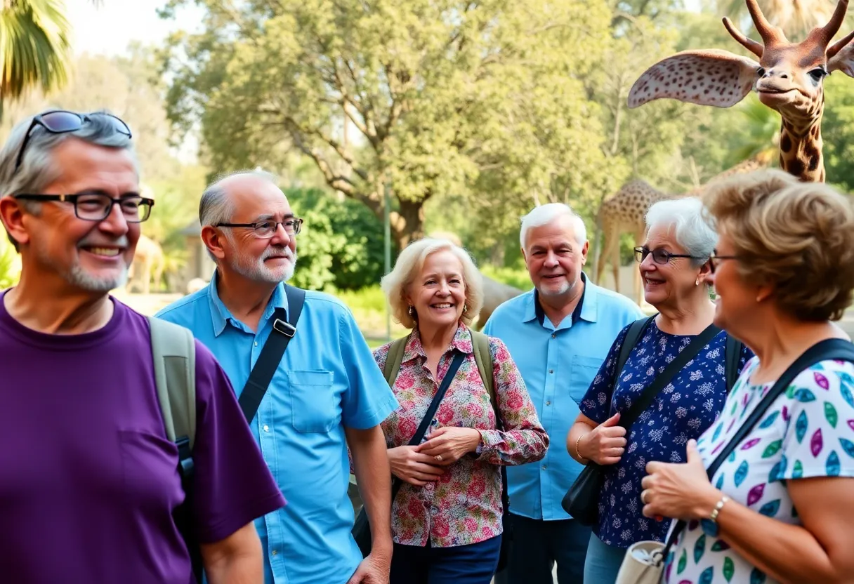 Seniors exploring wildlife at San Diego Zoo Safari Park