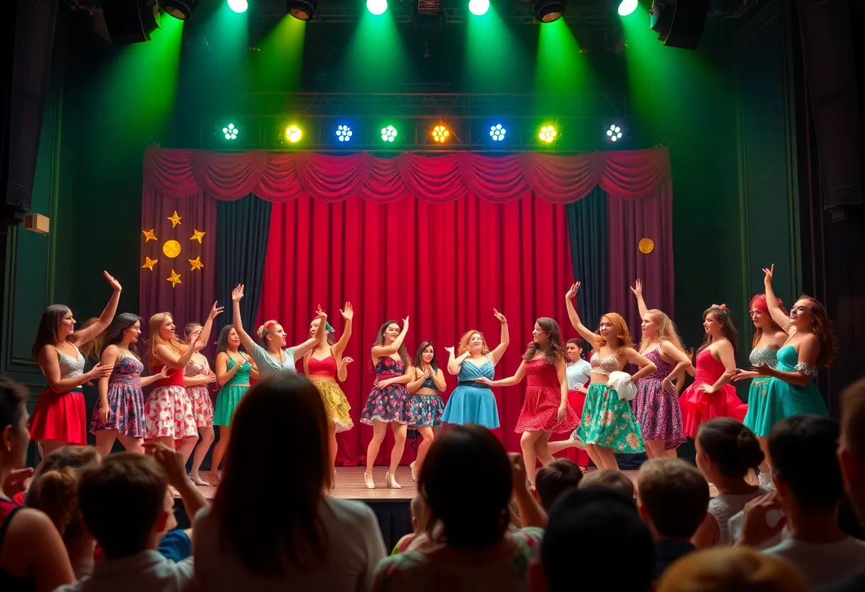 An all-female cast performing the musical 'Six' at the Civic Theatre in San Diego