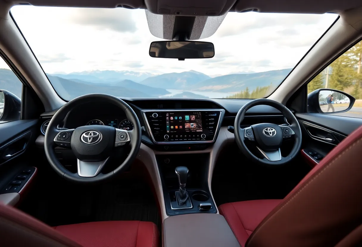 Toyota RAV4 showcasing Snapdragon Digital Chassis technology inside the vehicle.