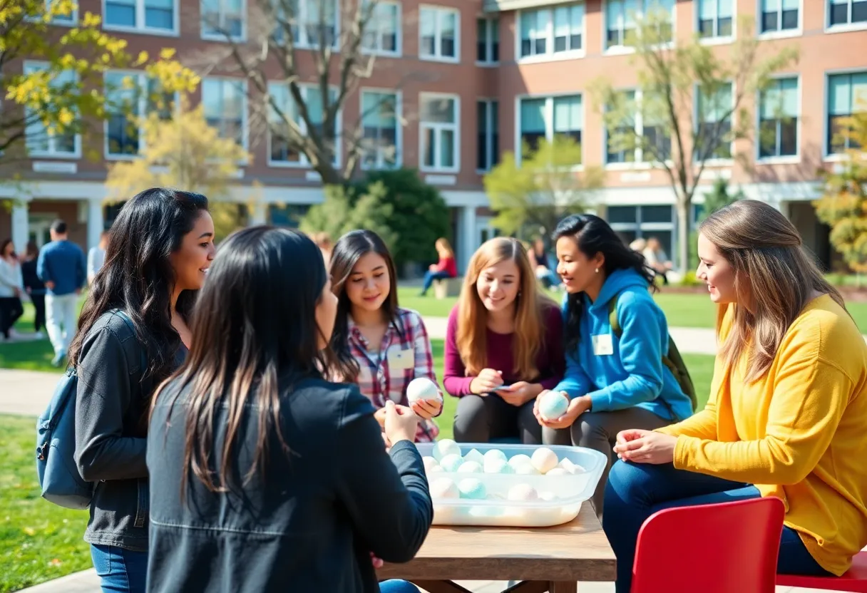 Students participating in wellness activities at the University of San Diego