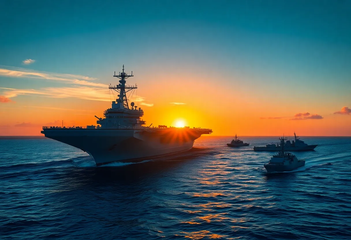 USS Abraham Lincoln aircraft carrier in the Indo-Pacific