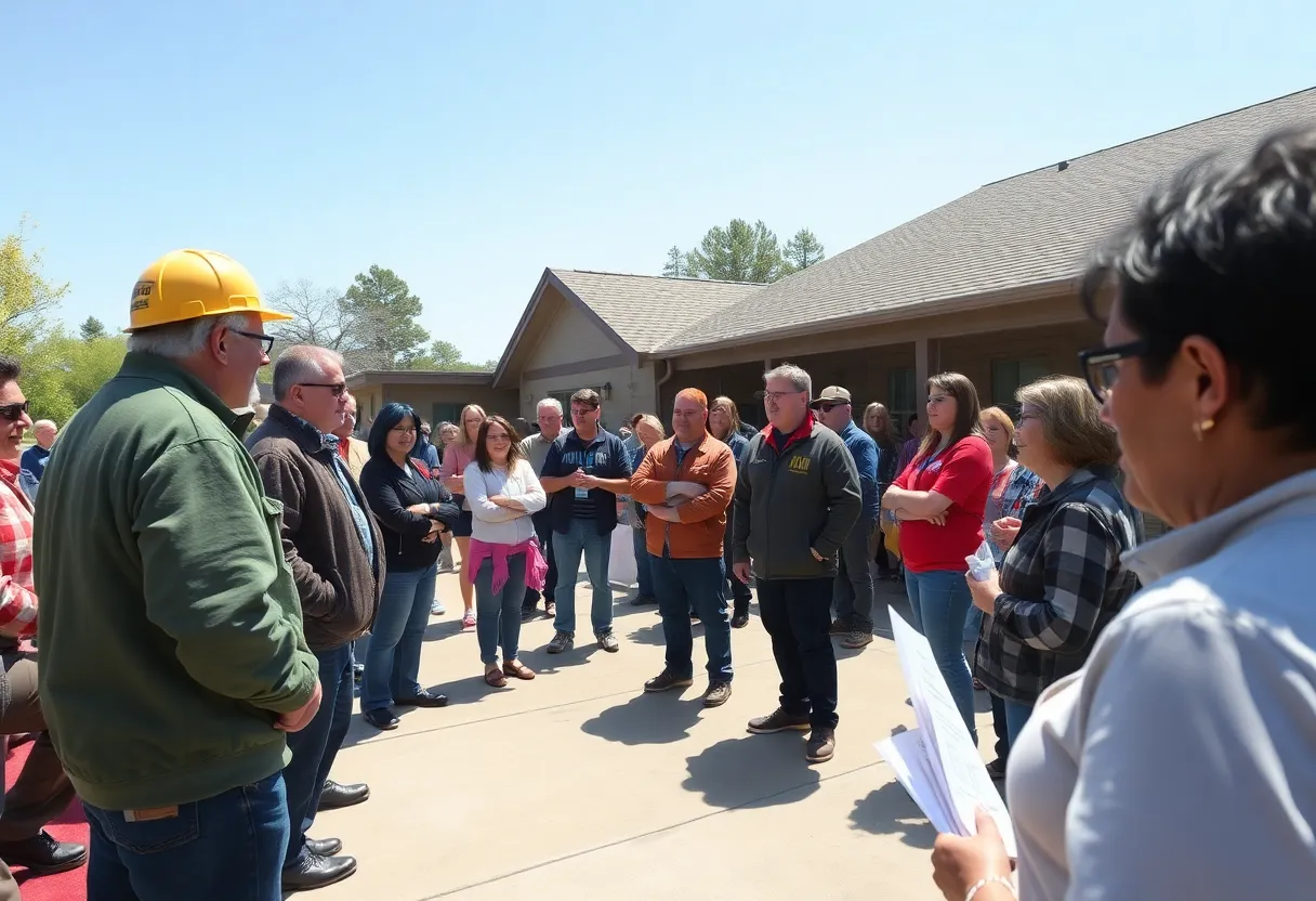 Residents attending a wildfire safety event in San Diego