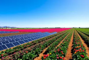 A picturesque San Diego farm benefiting from energy-saving solutions.