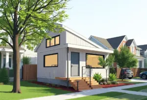 Modern Accessory Dwelling Unit in a residential area